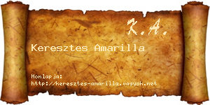 Keresztes Amarilla névjegykártya